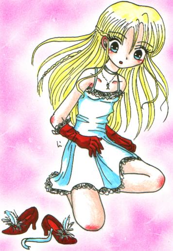 Bla.... Cover f�r Kapi 25 *I think so �,�* Was sollen die Schuhe? �,� Ach viel zu sinnbildlich und unverst�ndlich, ich ziehe mir gerne Gr�nde an den Haaren herbei... T___Tv Aber Eneela gef�llt mir eigentlich, au�er dass die Beine irgendwie falsch aussehen o.�....... egal.... XDDD