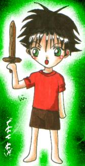 bwahaha XD Die Haare XDDD *auslach* Tayson als Kind^^ Mit nem...... Holzschwert XD haha. Als Chibi.....^^