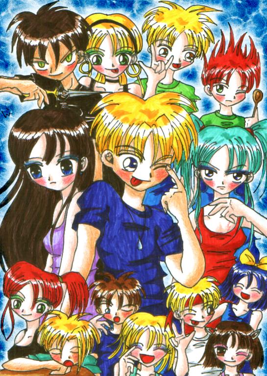 kyah XD Hypermegaultrakrasskonkretes Gruppenbild mit allen Charas >o</) Vento is schief o_O.... und Zentaaaa XDDD mit seinem megaultrahyperkrasskonkreten Psychoblick XDDDD