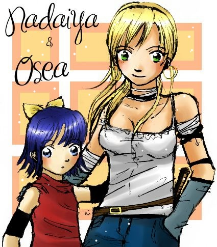 yay^^ Nadaiya und Osea^^ musste auch mal sein^^ Osea ist zu gro� u� steht sie eben auf was drauf XDD
