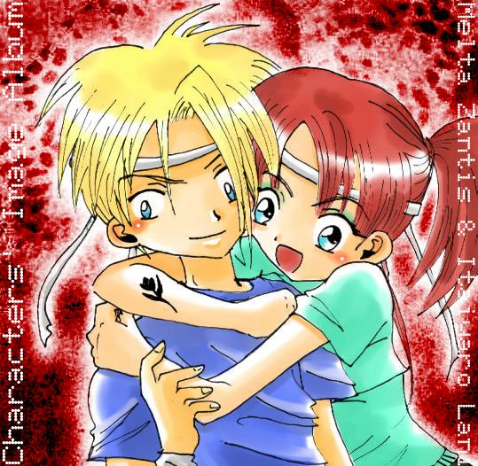 CIA 3 Cover!!! >o</) *wedel* Endliiiich!!! Irgendwie hatte ich lust denen so strange Strinb�nder umzubinden^^ und normalerweise hat Lani da keine Blume aufm Arm^^'.....