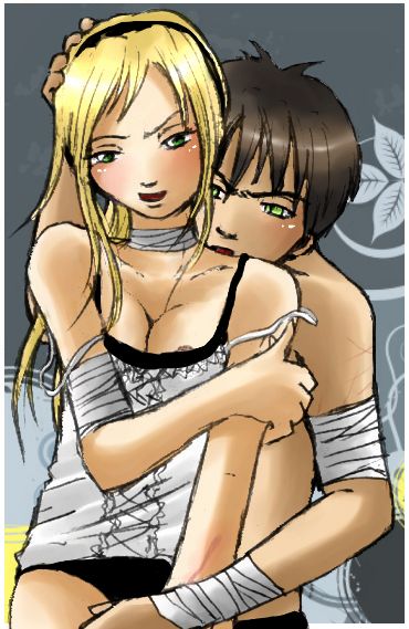 Yeah XD ich hatte pl�tzlich Bock die beiden zu malen^^' ihr Gesicht ist dumm und seins sowieso _ _' und irgendwie... argh... na egal... _ _' und hey, Titten XDDD