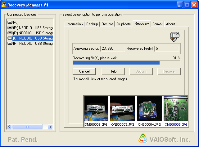 VaioSoft Recovery Manager 4