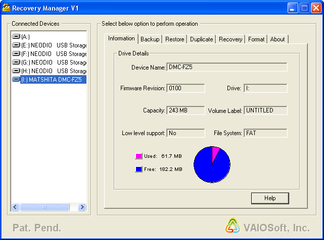VaioSoft Recovery Manager 1
