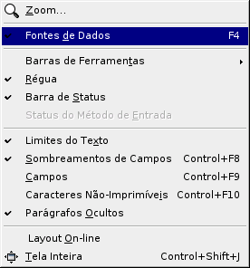 exibir fonte de dados