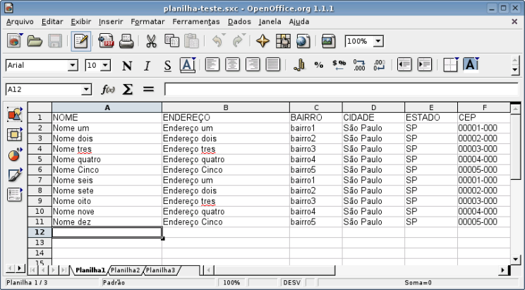 Planilha-teste