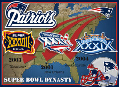 Super Bowl XXXVI Feb 2002; Super Bowl XXXVIII - Feb 2004; Super Bowl XXXIX - Feb 6, 2005