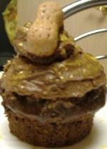 Cupcake without frosting on top..just silky ganache dip.