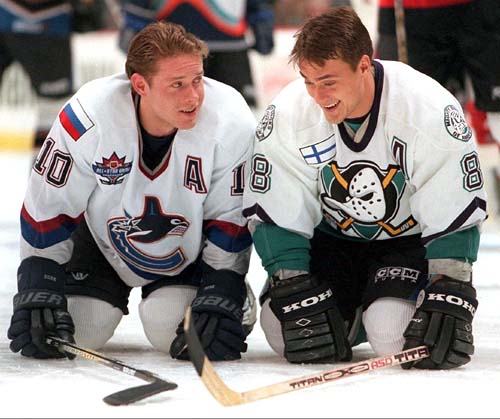 Bure and Selanne at the All Star Game