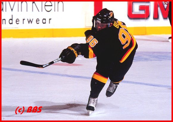 Bure Taking a Slap Shot