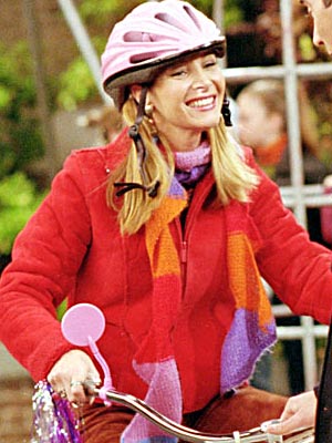 Phoebe biking....