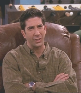 Ross' looking mad at Chandler and saying: "That's all you're basing this on?!"