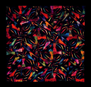 Xerox copies repeated squares, copies are placed in patterns colored in Pencil.