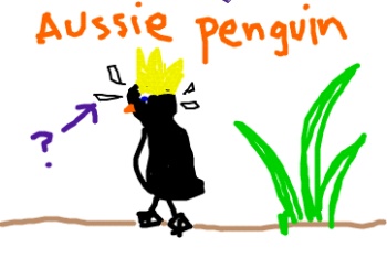 Someone I know doesn't believe penguins live in places without snow... those are sweat beads, in case you were wondering.