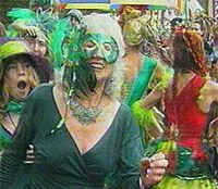 Revellers at Nimbin's Mardi Grass 2000