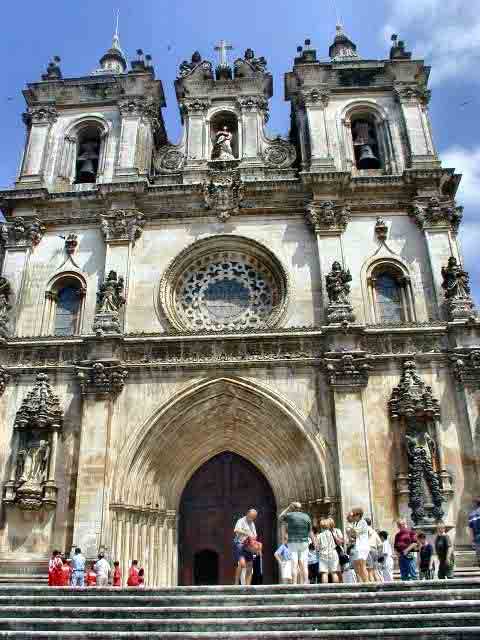 Portugal images - The frontside of Alcobaca Monastery in Portugal dates from the 17th century.