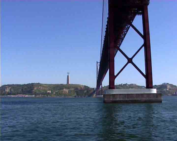 Lisbon images - the statue of Christ in Lisbon is to the left when you leave the city in a cruise ship