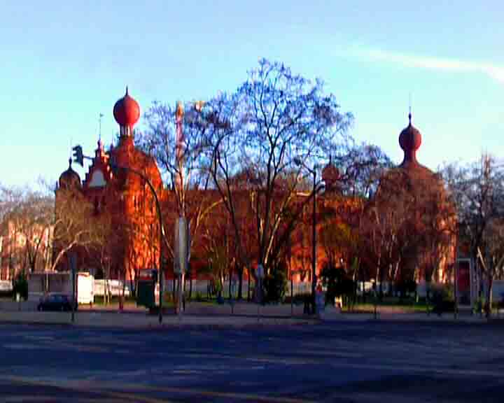 The oriental domes gives us the impression of an arab palace but this is the bullfight ring.