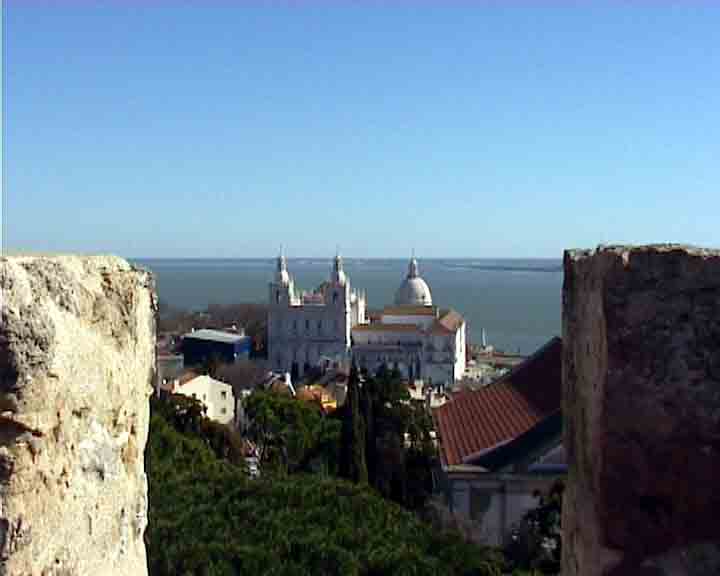 From the top of Saint George castle, where you can go on a regular Lisbon sightseeing tour, you can have splendid views.