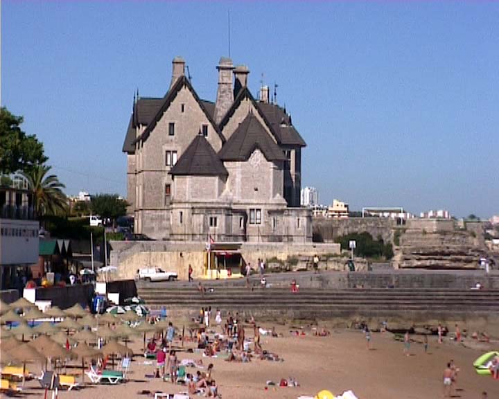 Lisbon touristic attractions - Noble palaces were built near Cascais beach.