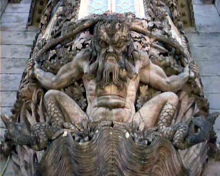 Portugal photos - one of the fantastic representations in Pena palace is Adamastor giant, that the portuguese sailors said to destroy the portuguese caravels