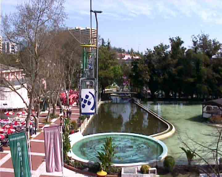 Portugal pictures - from a cable car in the zoo of Lisbon you can even see the ponds were one can enjoy a promenade by boat