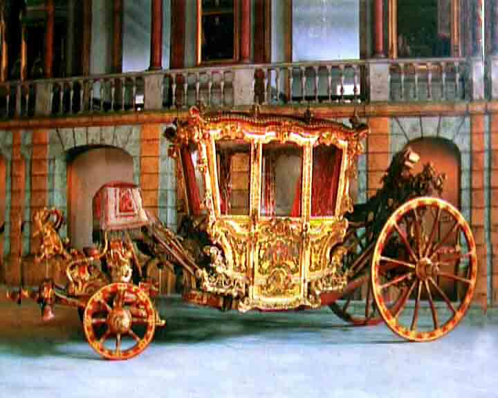 Coach used by John V. Under his reign, gold and diamonds were found in Brazil, a portuguese colony, and he became the richest king in Europe.