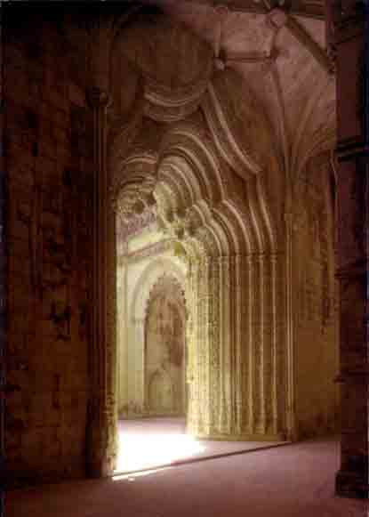 Portugal images - Batalha cloister has a beautiful decoration in Manueline style, which was added after it was built.
