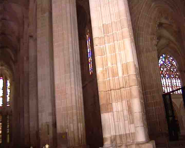 To the right of the church as we enter, is the royal pantheon, as the stained glass window indicates.