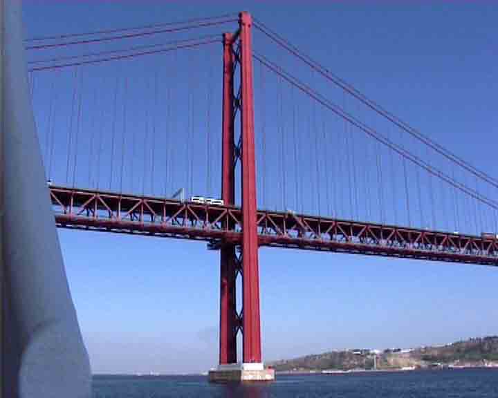 Lisbon images - crossing Tagus river in Lisbon by boat