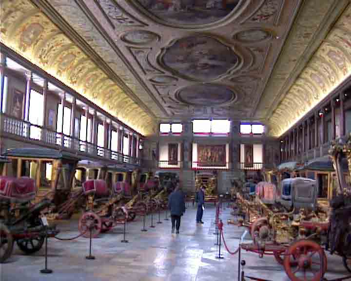 The Coach Museum in Lisbon in the former Royal riding school has more than thirty coaches.