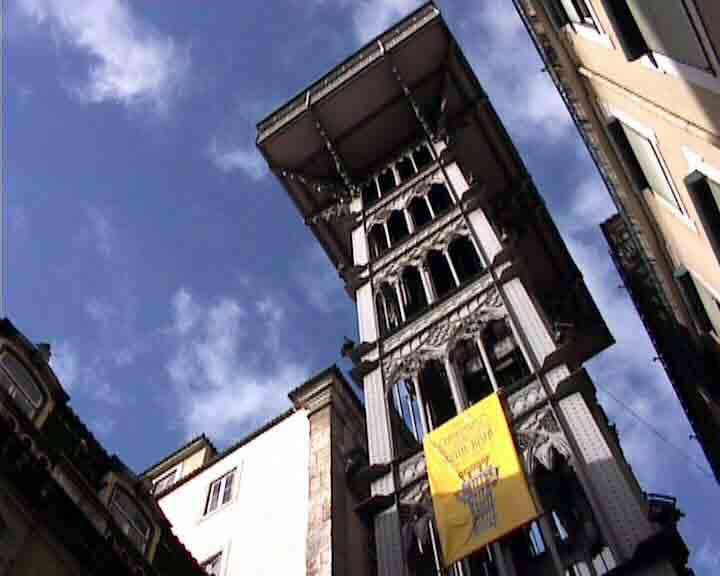 Portugal photograph - Santa Justa elevator in Lisbon was built in the 19th century and is still working