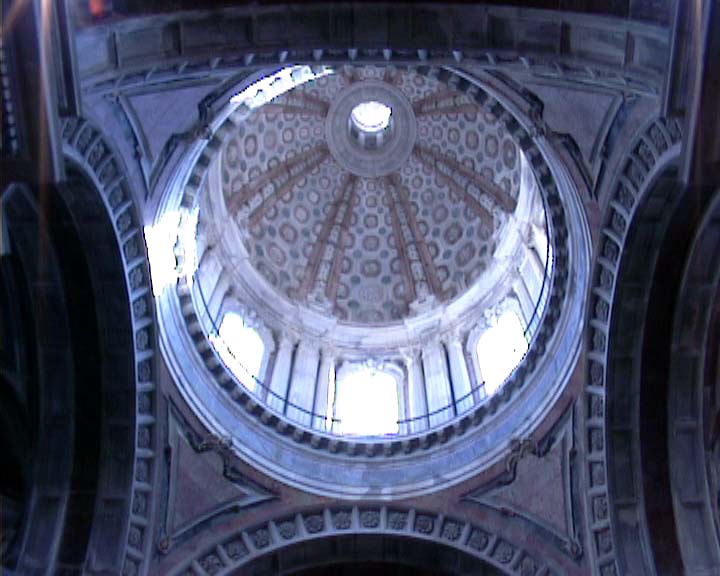 Portugal sights - the dome of Mafra church is 65 meters high and is one of the most beautiful in the world