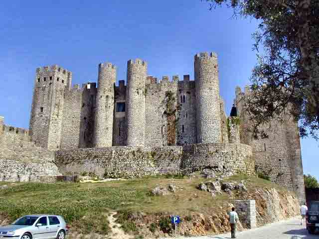 Portugal images - in Obidos, the round towers were made by the Romans and the square towers were made by the arabs