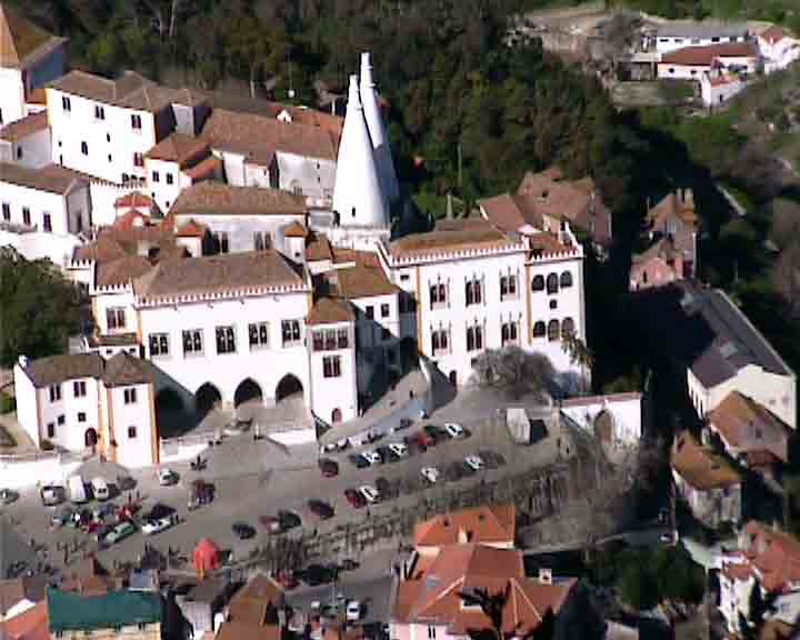 Portugal photos - Sintra palace was where the Portuguese monarchy planned the maritime expeditions, the palace of the portuguese conquerors