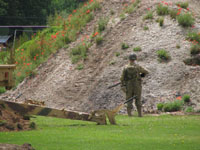 American GI and poppies