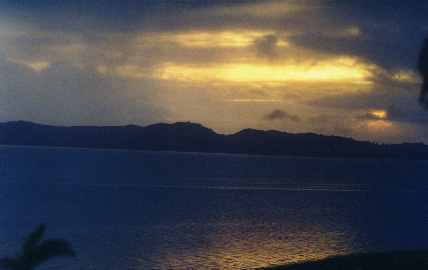 View from Maraetai at dusk
