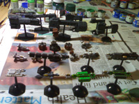 Ground Zero Games ships being painted, side