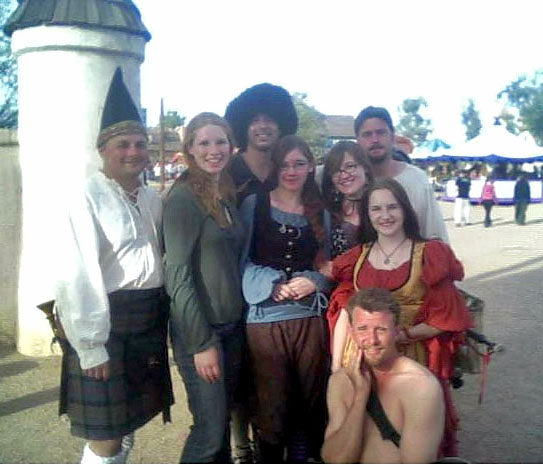 Four Shakespeare Club members and Tartanic
