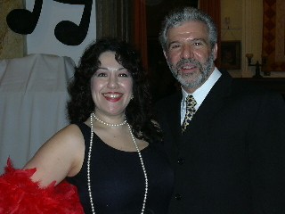 Mariana and Tony both sang with the band at the Bixby Library Gala, 4/5/2003