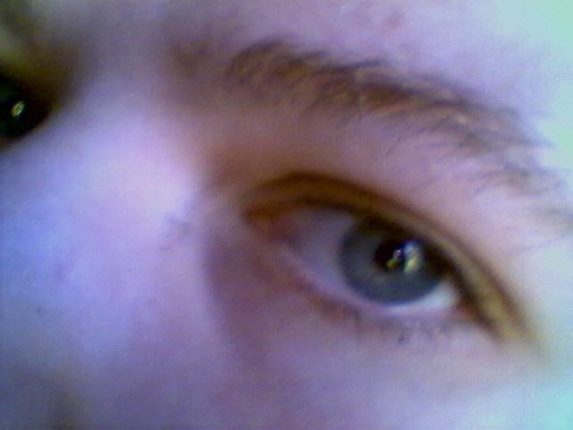 my eyeball. duh. 