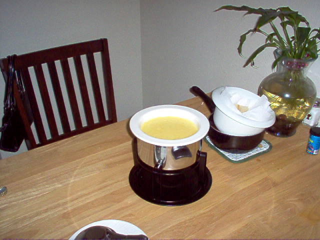 December - Christmas - got several really cool things & spent a lot of time with my family. Here's the fondue set my mom gave me.