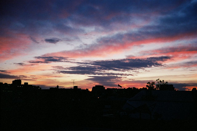 Sunrise from a hostel I lived in