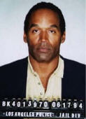 Football superstar OJ Simpson�s 1994 booking photo