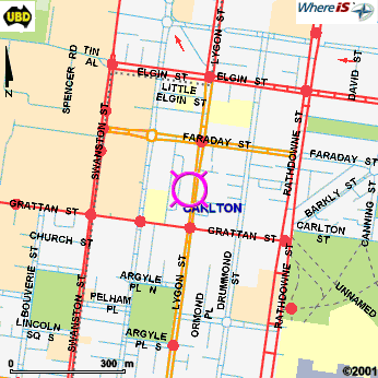 Map of Carlton