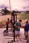 Colocando el conducto de agua
