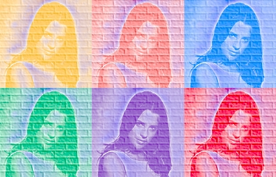 An Andy Warhol type image of Livvie.