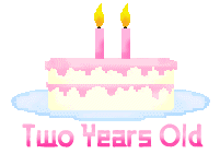 Birthday Cake with Two Candles
