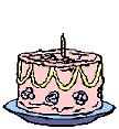 Birthday Cake with One Candle