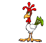 Cartoon Chicken Bowing
